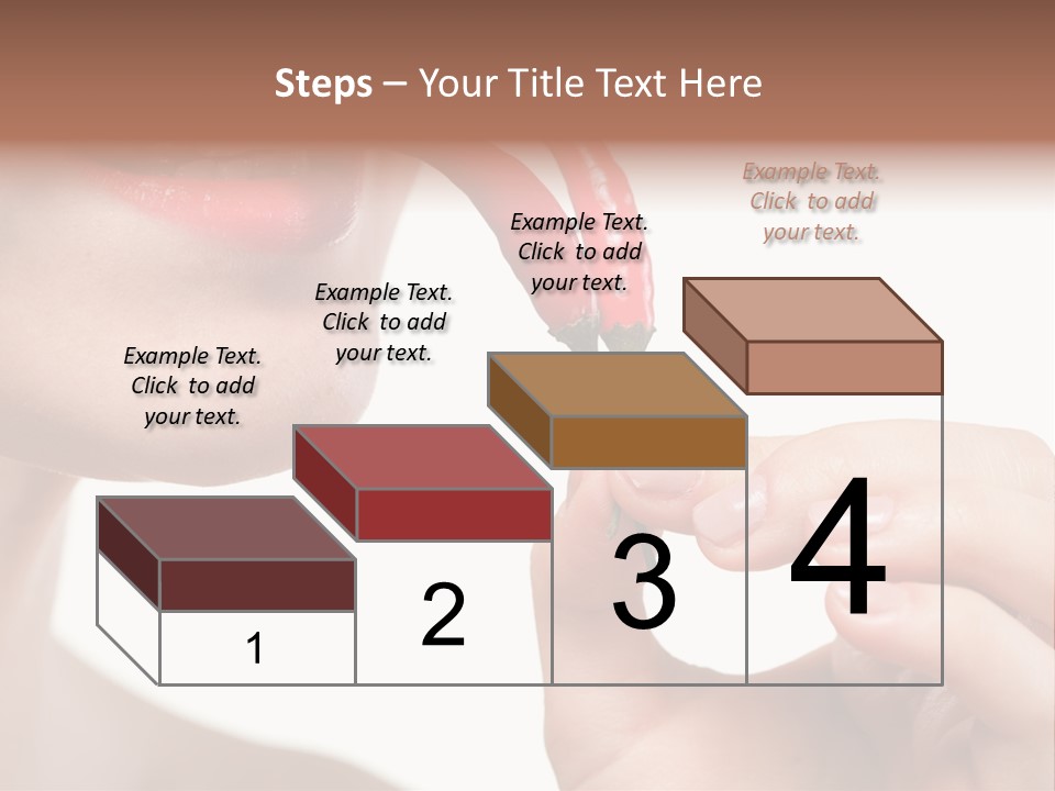 Pepperoni Caucasian Woman PowerPoint Template