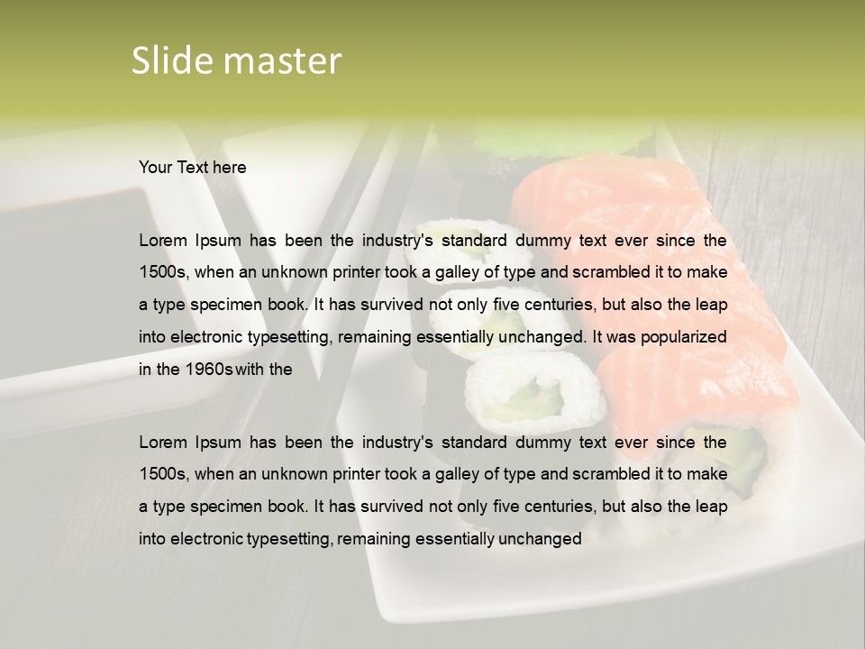 Oriental Wasabi Plate PowerPoint Template