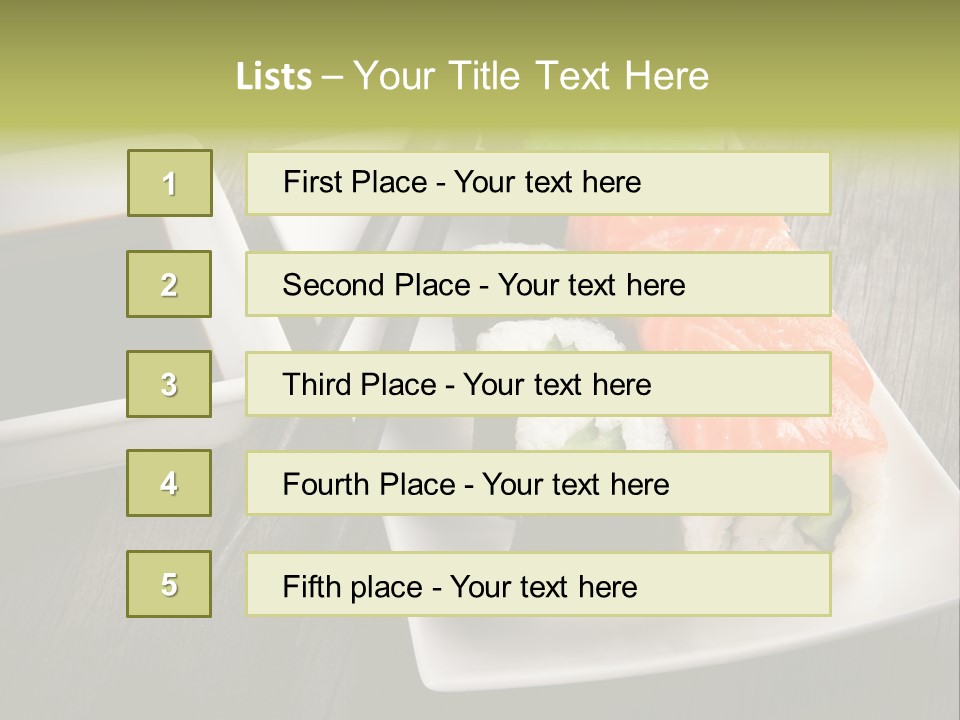 Oriental Wasabi Plate PowerPoint Template