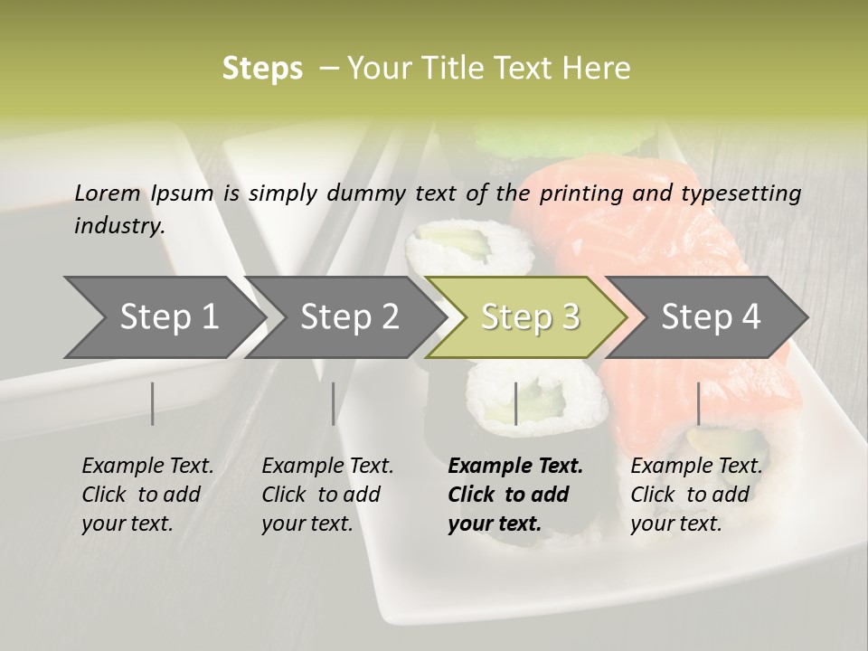 Oriental Wasabi Plate PowerPoint Template