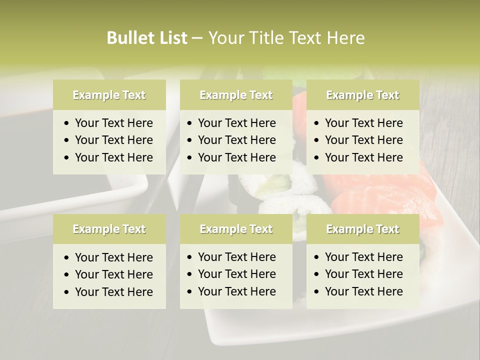 Oriental Wasabi Plate PowerPoint Template