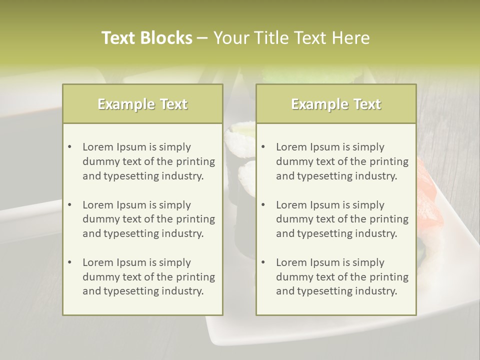 Oriental Wasabi Plate PowerPoint Template