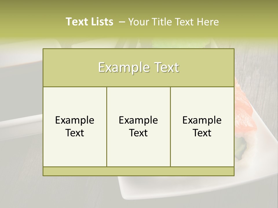 Oriental Wasabi Plate PowerPoint Template