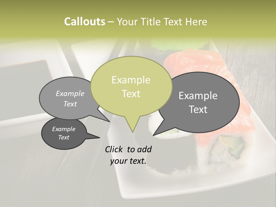 Oriental Wasabi Plate PowerPoint Template