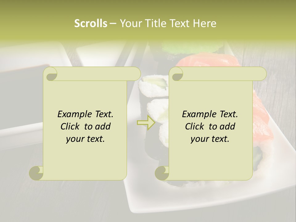 Oriental Wasabi Plate PowerPoint Template