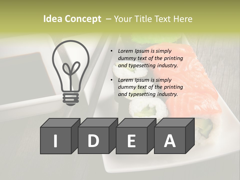 Oriental Wasabi Plate PowerPoint Template