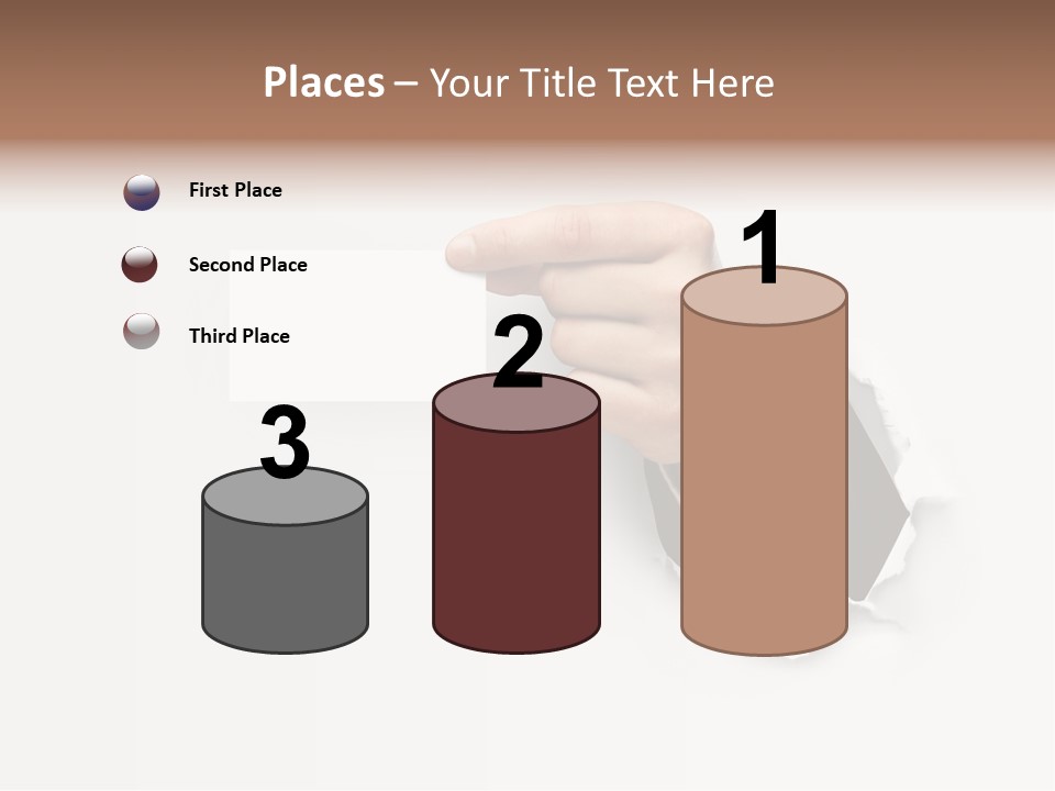 Message Finger Hand PowerPoint Template
