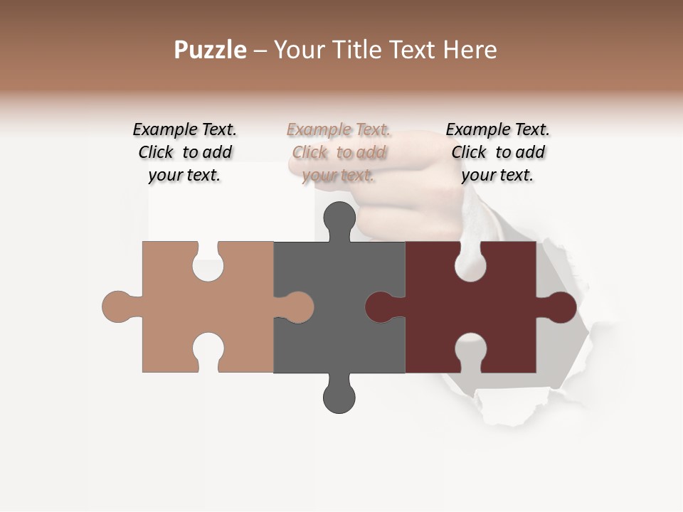 Message Finger Hand PowerPoint Template