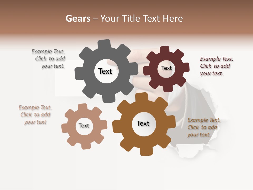 Message Finger Hand PowerPoint Template