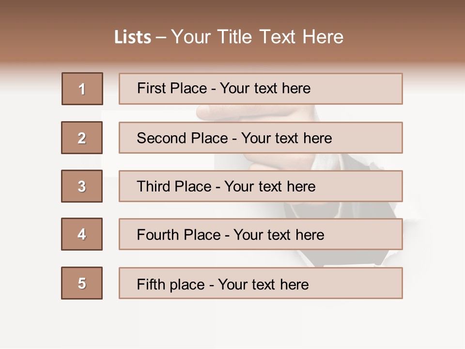 Message Finger Hand PowerPoint Template