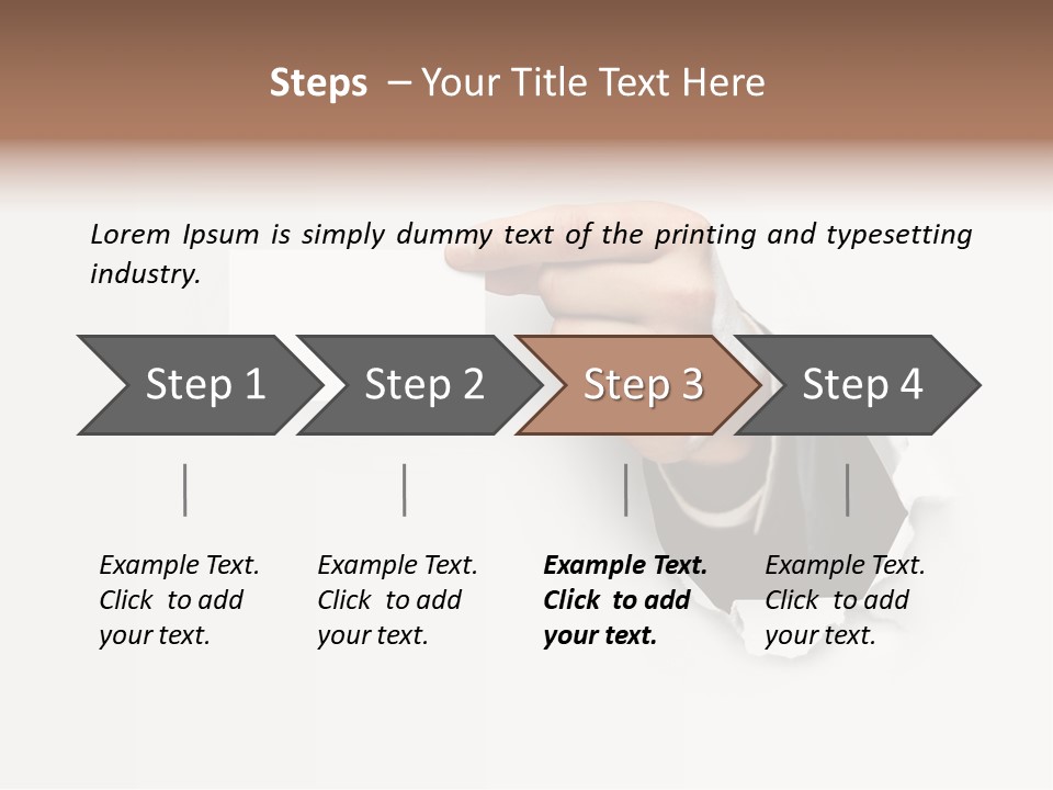 Message Finger Hand PowerPoint Template