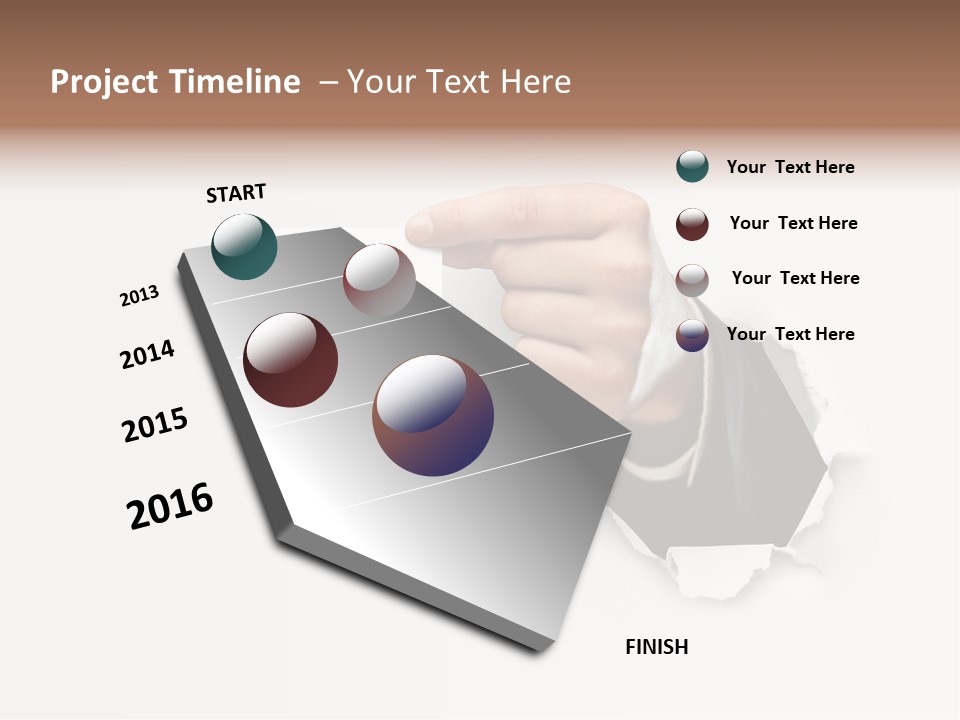Message Finger Hand PowerPoint Template