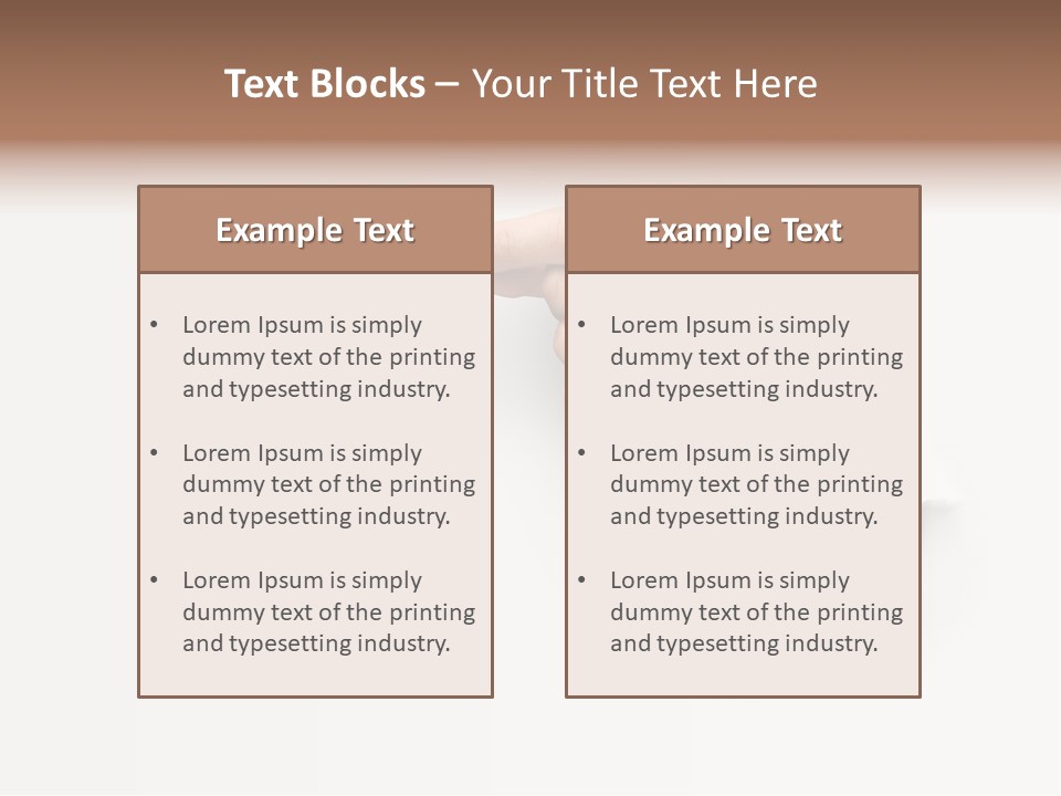 Message Finger Hand PowerPoint Template