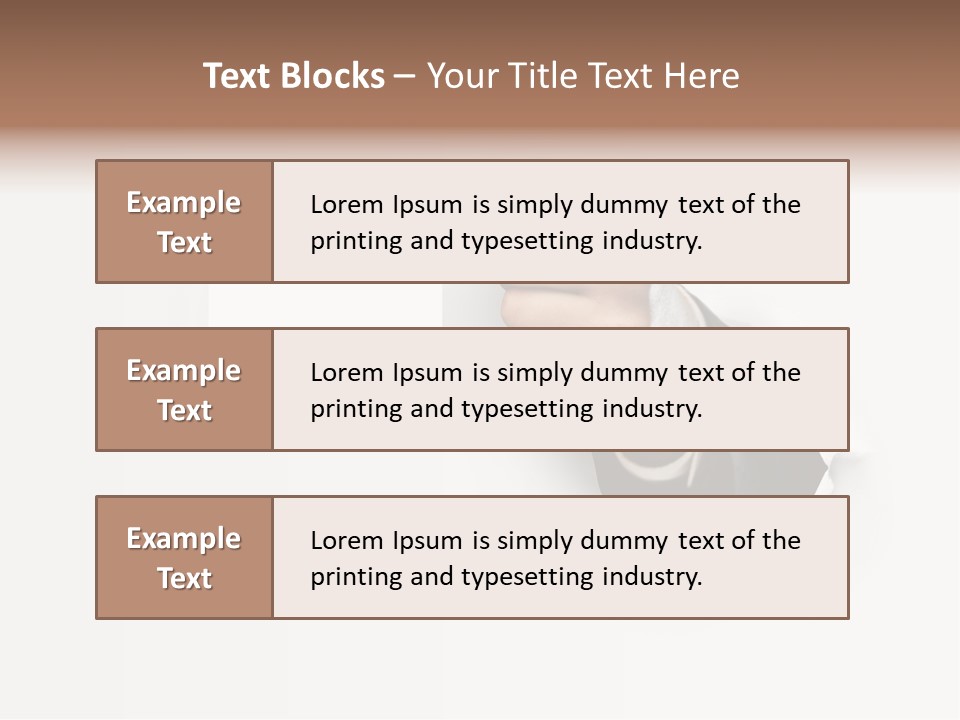 Message Finger Hand PowerPoint Template