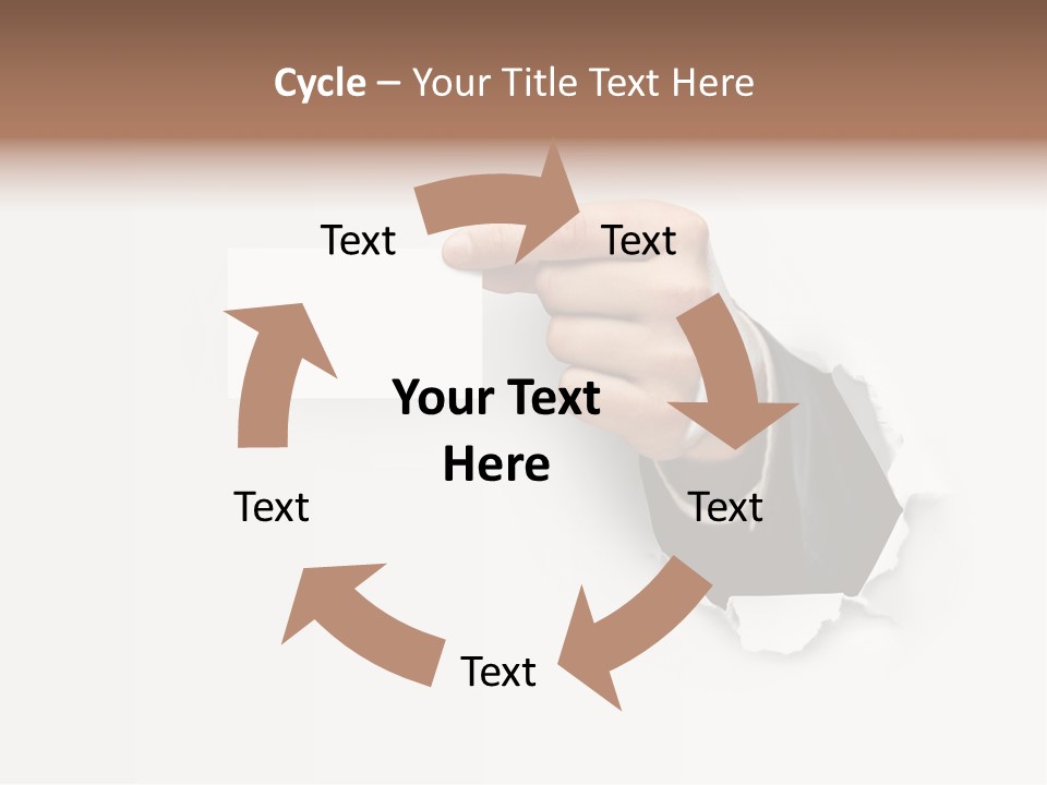 Message Finger Hand PowerPoint Template
