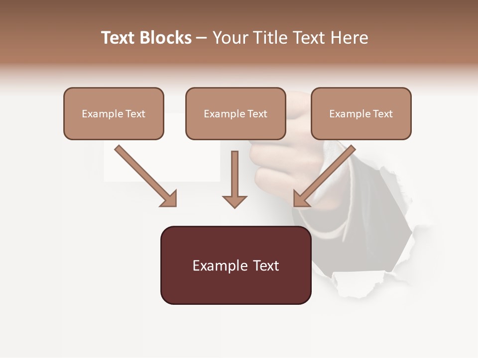 Message Finger Hand PowerPoint Template