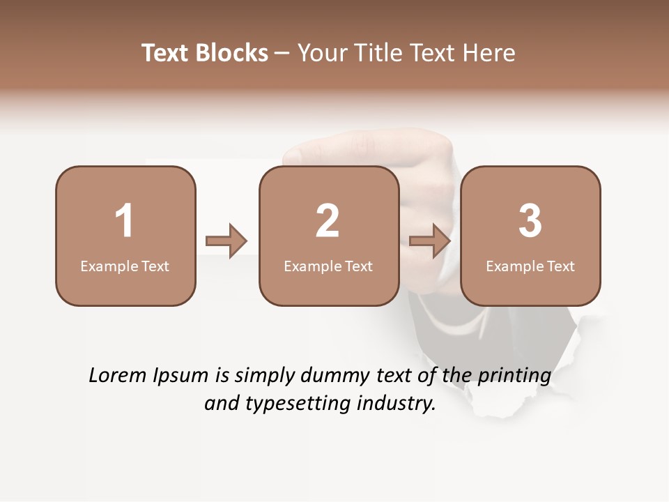 Message Finger Hand PowerPoint Template