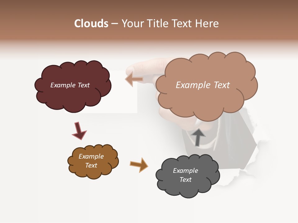 Message Finger Hand PowerPoint Template