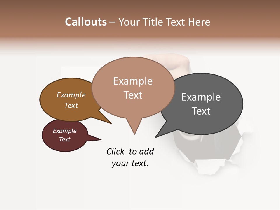 Message Finger Hand PowerPoint Template