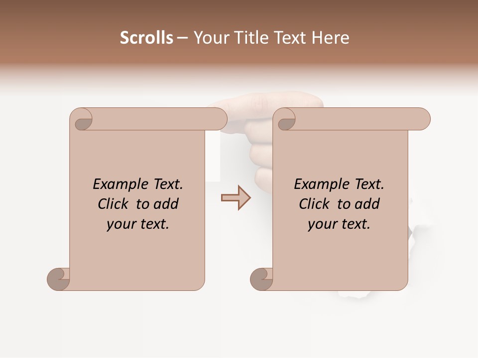Message Finger Hand PowerPoint Template