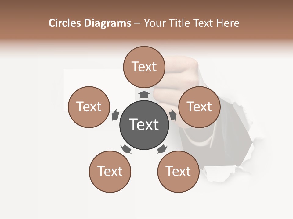 Message Finger Hand PowerPoint Template