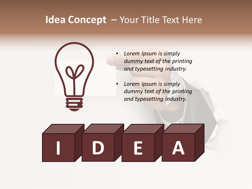 Message Finger Hand PowerPoint Template