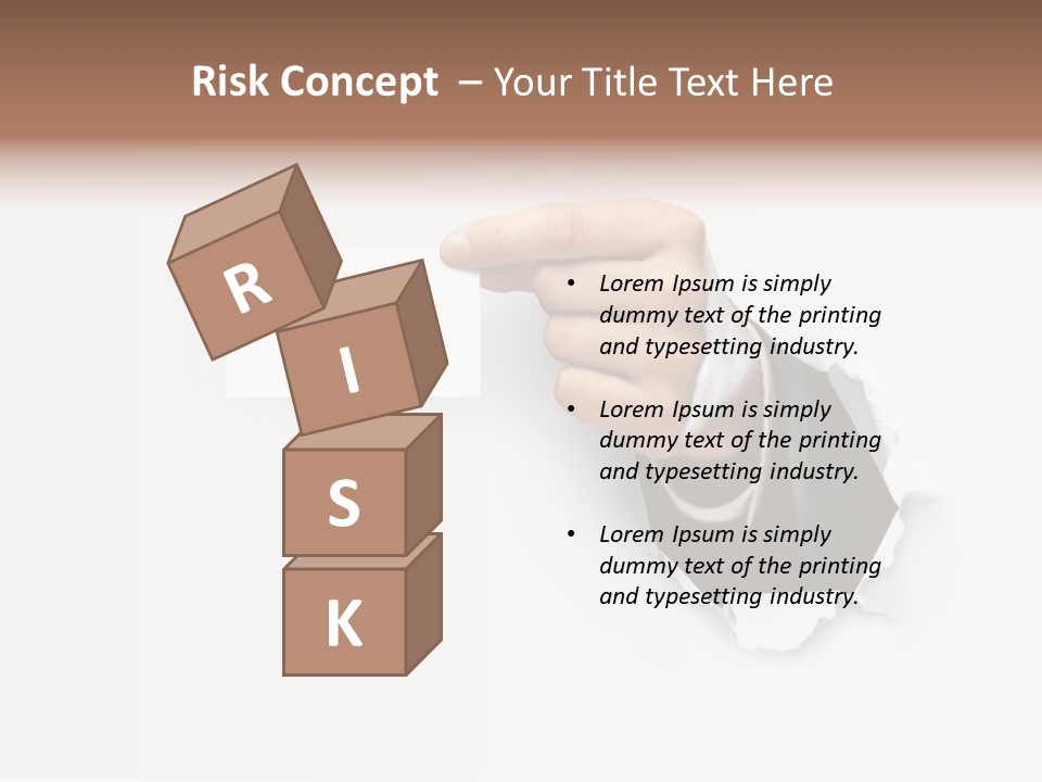 Message Finger Hand PowerPoint Template