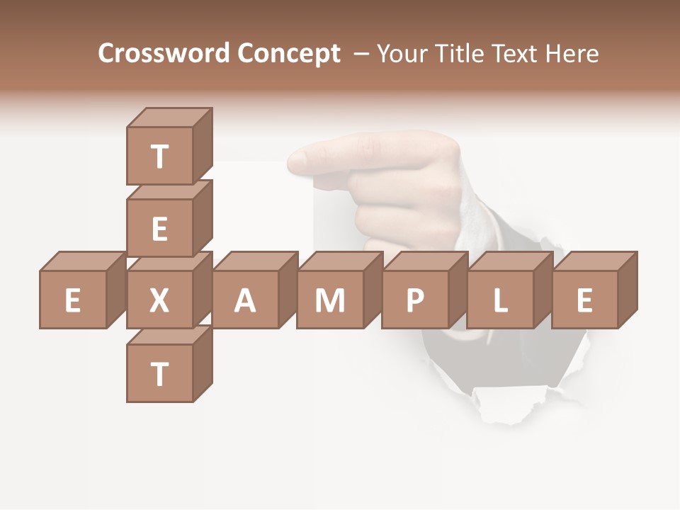 Message Finger Hand PowerPoint Template
