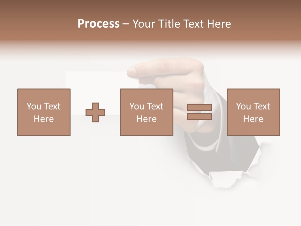 Message Finger Hand PowerPoint Template