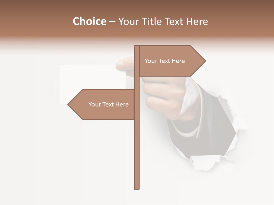 Message Finger Hand PowerPoint Template