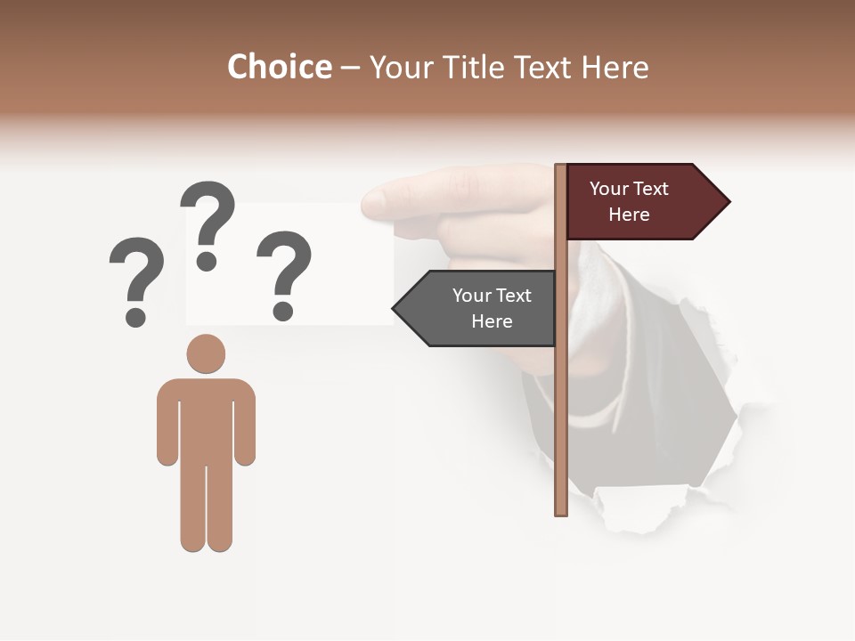 Message Finger Hand PowerPoint Template