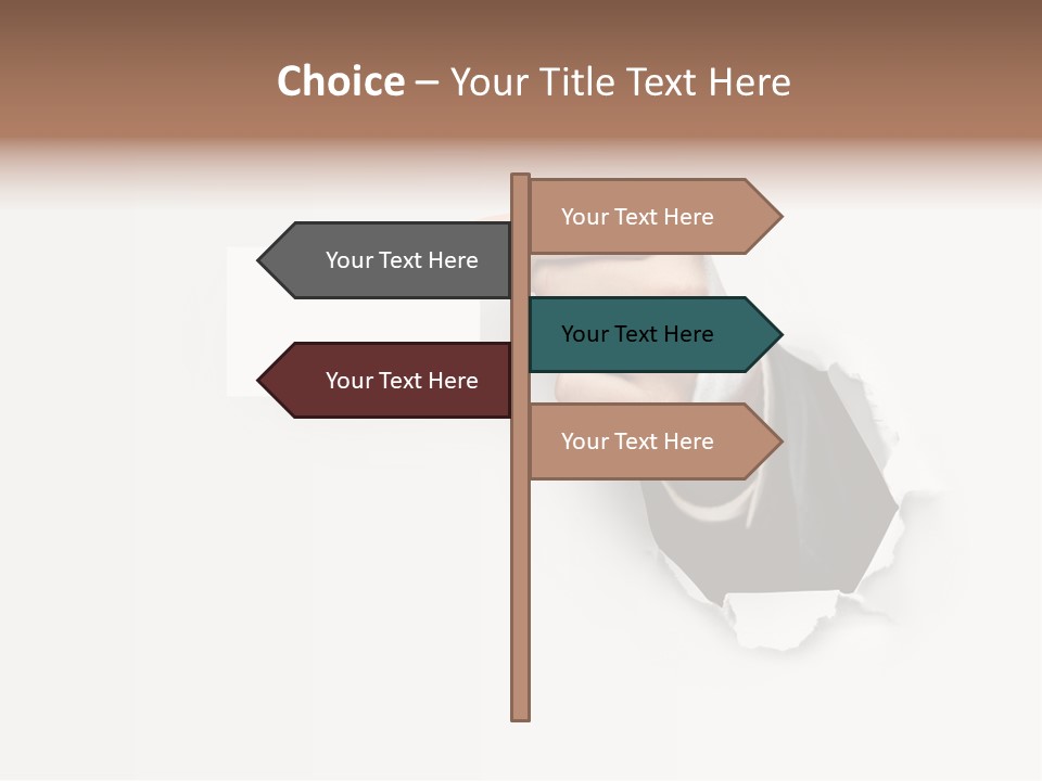 Message Finger Hand PowerPoint Template
