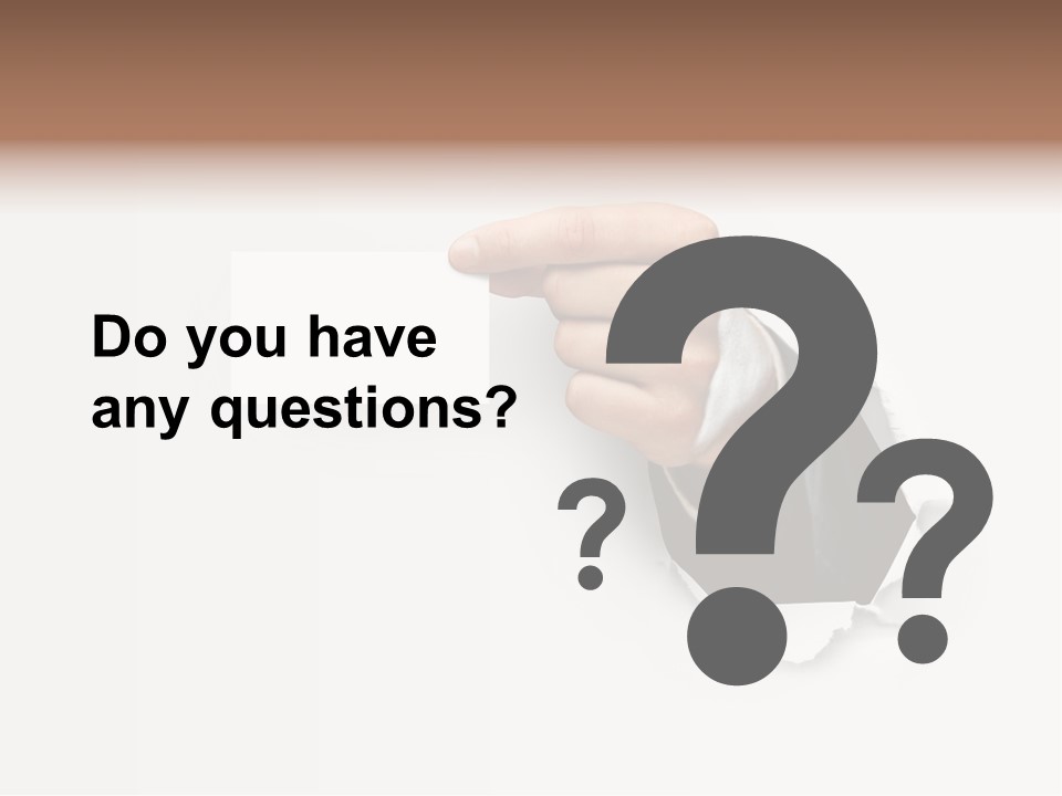 Message Finger Hand PowerPoint Template