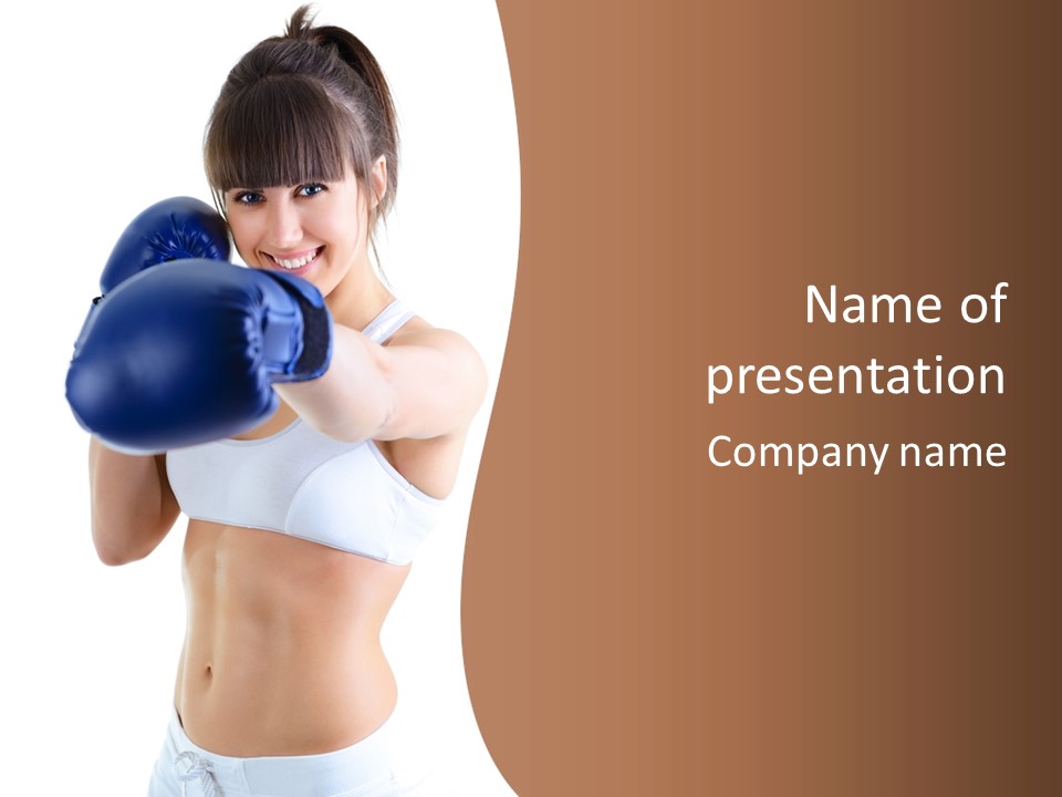 Teenager Boxing Healthy Lifestyle PowerPoint Template