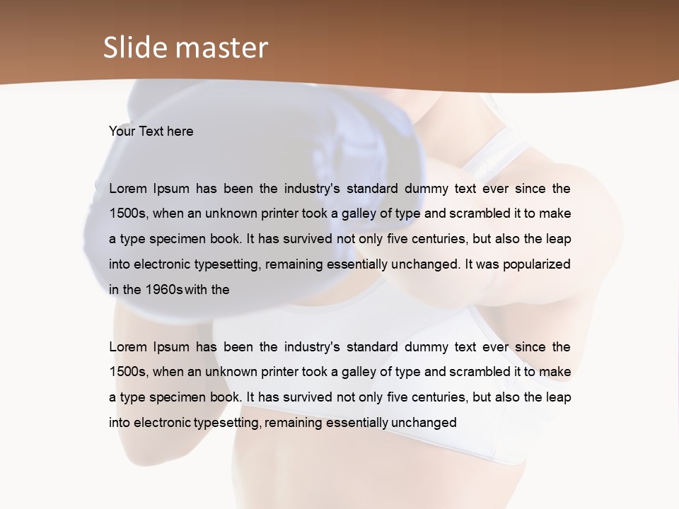 Teenager Boxing Healthy Lifestyle PowerPoint Template