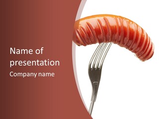 Fried Fork Sausage PowerPoint Template