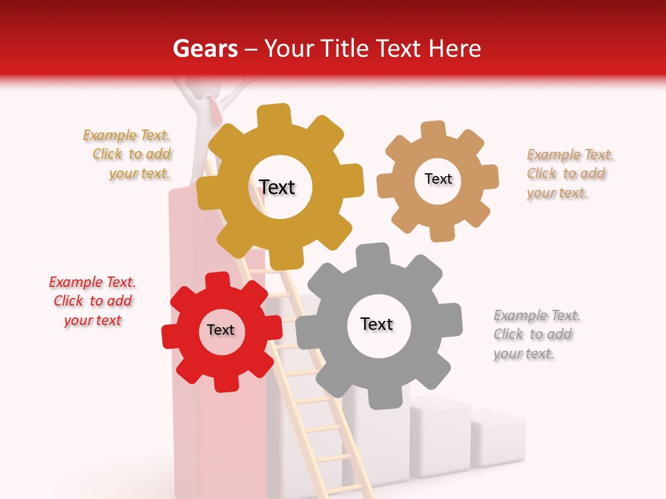 Market Chart Businessman PowerPoint Template