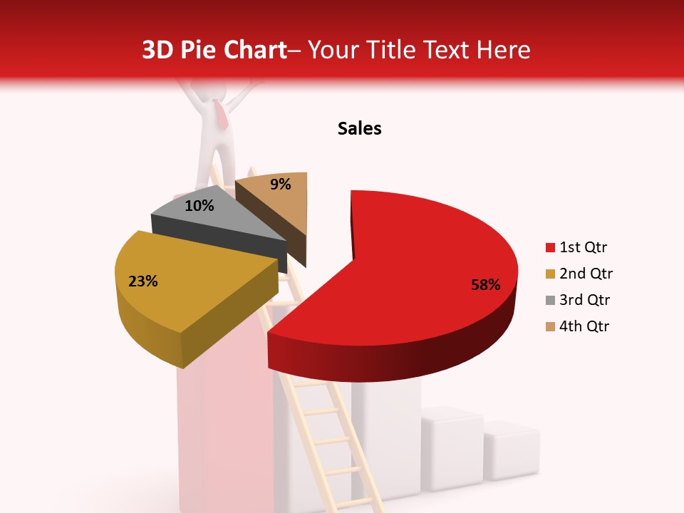 Market Chart Businessman PowerPoint Template