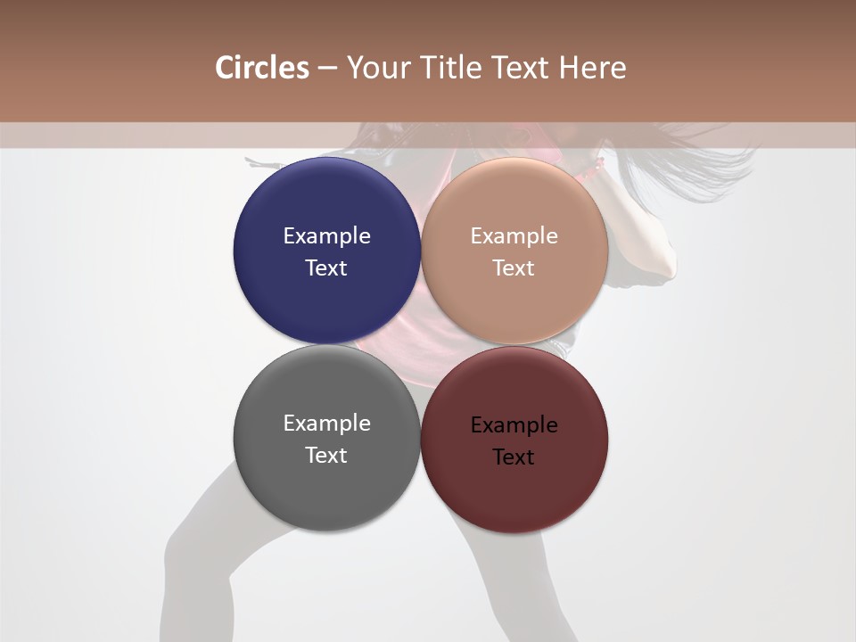 Sensuality Cheerful Girl PowerPoint Template