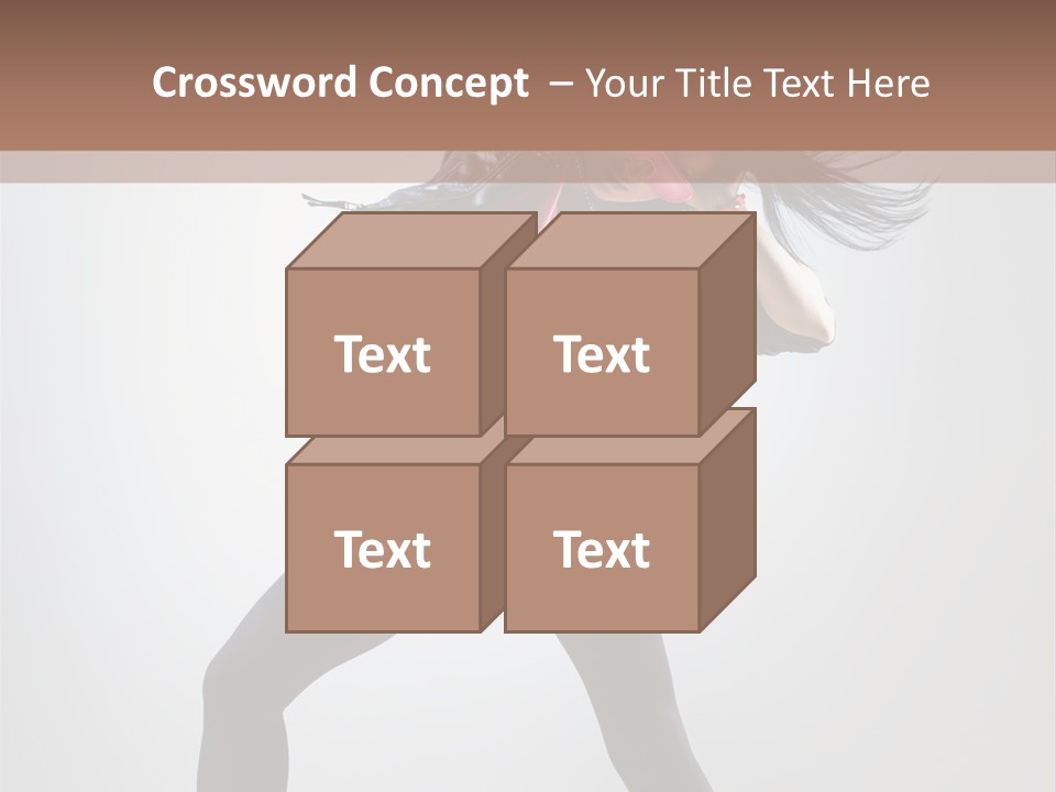 Sensuality Cheerful Girl PowerPoint Template