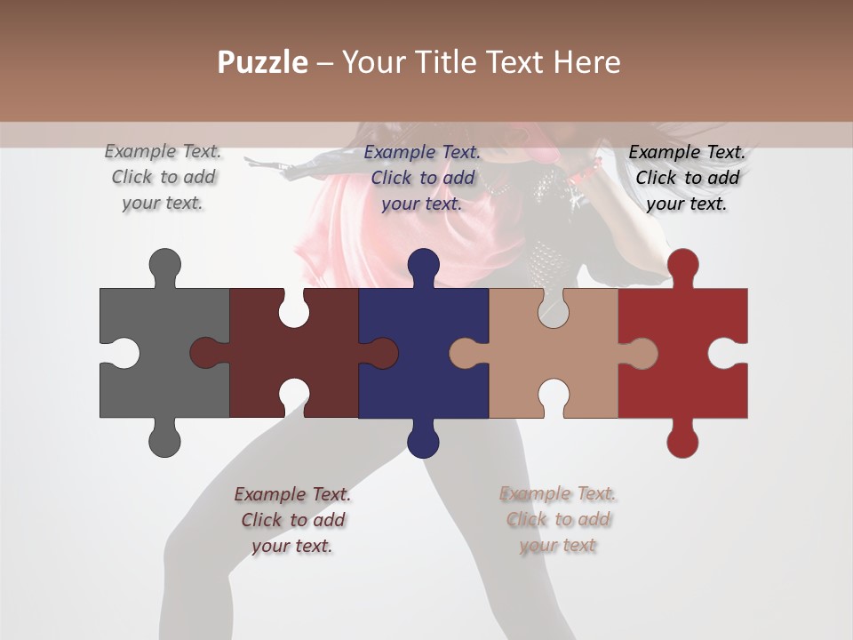 Sensuality Cheerful Girl PowerPoint Template