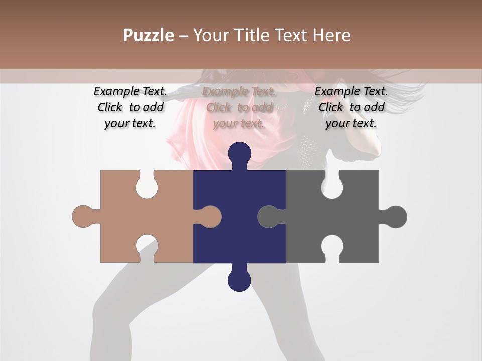 Sensuality Cheerful Girl PowerPoint Template