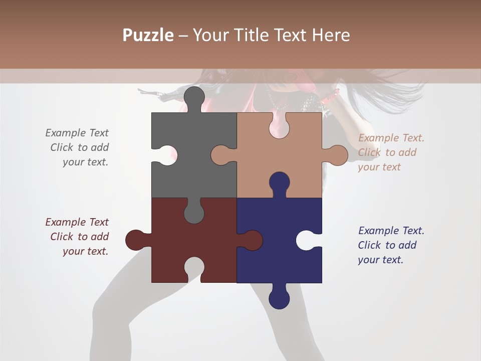 Sensuality Cheerful Girl PowerPoint Template