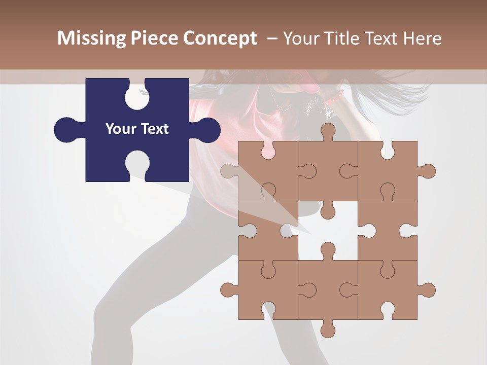 Sensuality Cheerful Girl PowerPoint Template