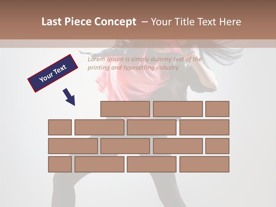 Sensuality Cheerful Girl PowerPoint Template