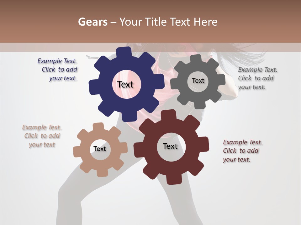 Sensuality Cheerful Girl PowerPoint Template