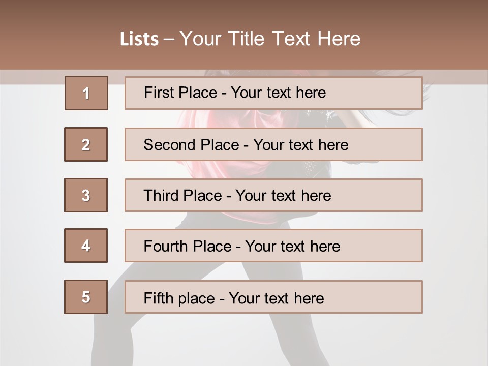 Sensuality Cheerful Girl PowerPoint Template
