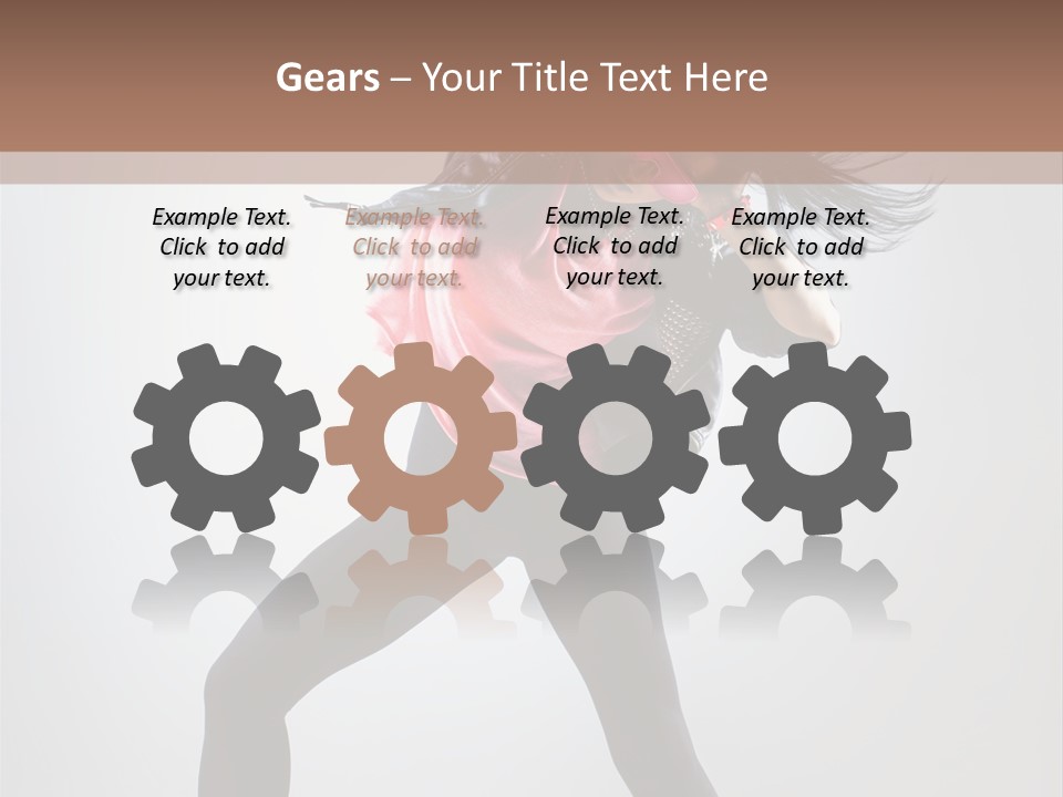 Sensuality Cheerful Girl PowerPoint Template