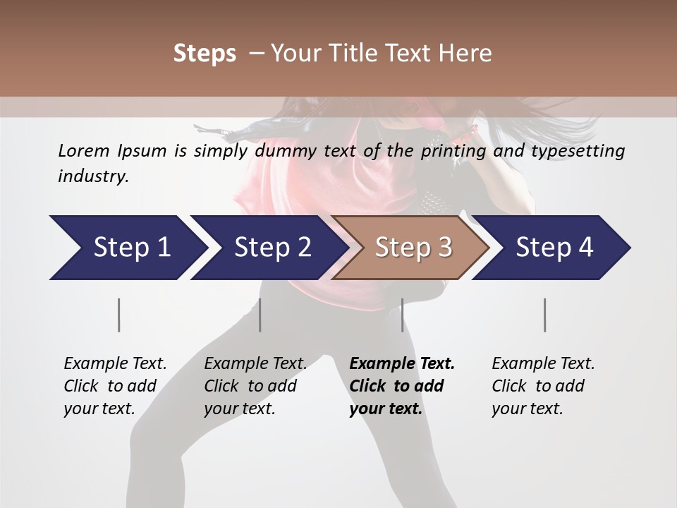 Sensuality Cheerful Girl PowerPoint Template