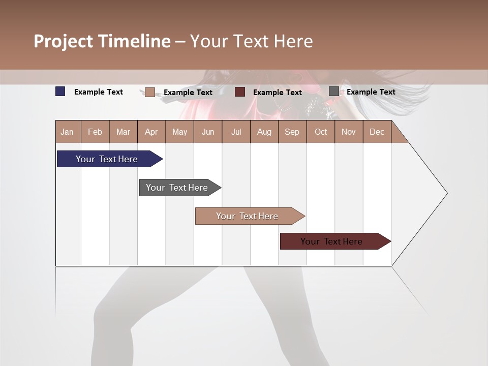 Sensuality Cheerful Girl PowerPoint Template